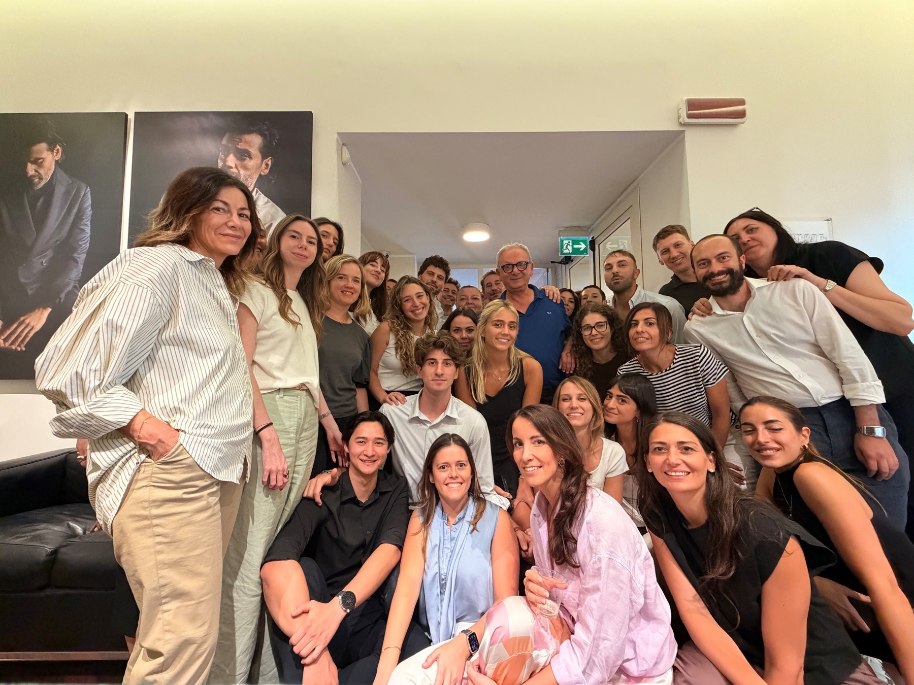 Alex with colleagues at Brioni headquarters in Rome